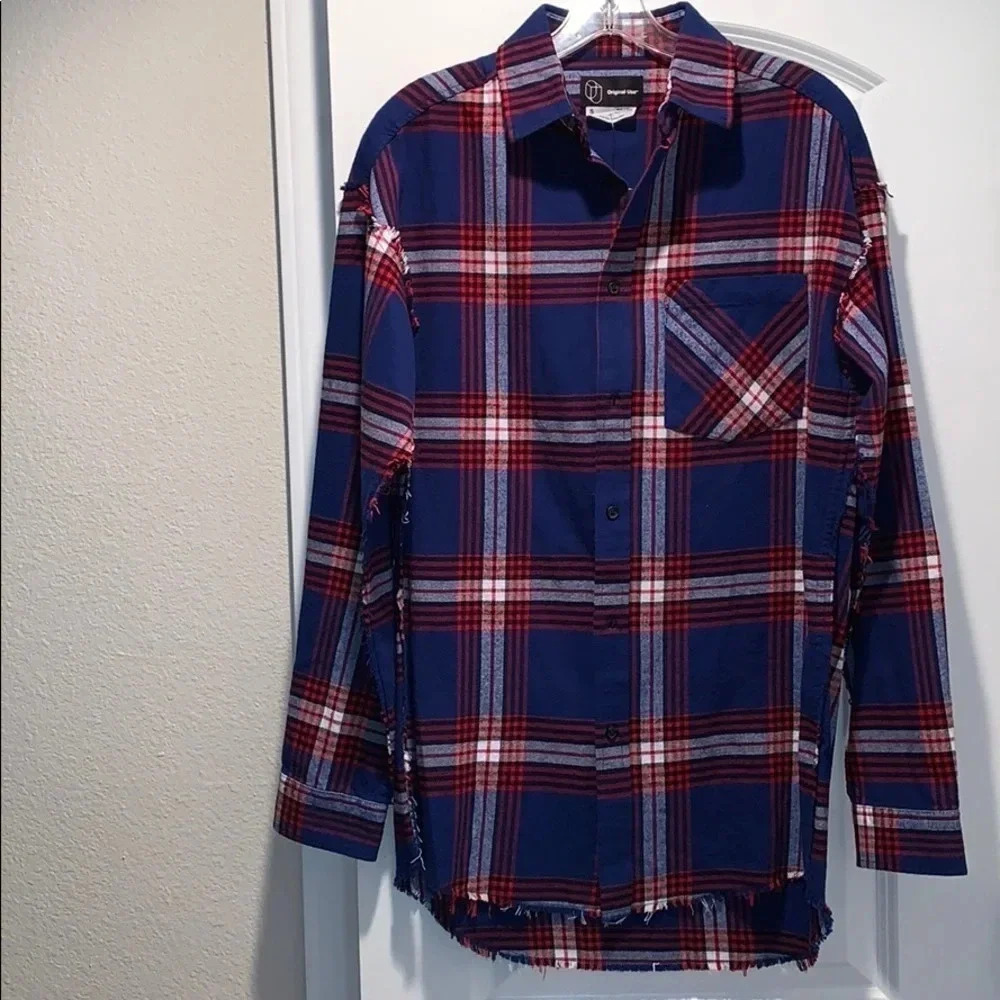 Original Use Flannel Shirt Lapis Blue Men’s Sz S New - Picture 4 of 15